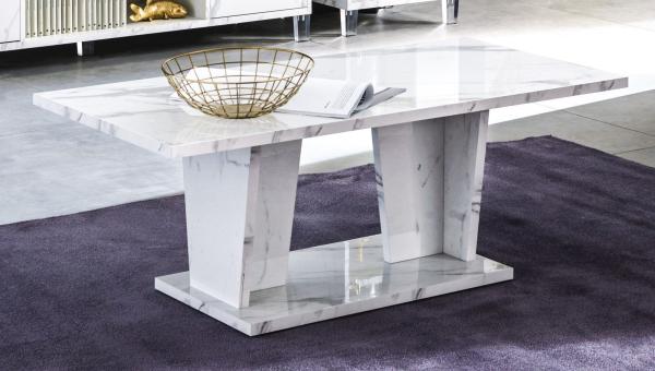 Product photograph of Vittoria White Italian Coffee Table from Choice Furniture Superstore.
